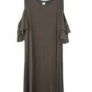 Elegant Cold Shoulder Dress in Black